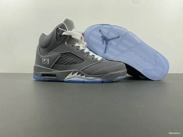 Reps TBkick Jordan Retro 5 Wolf Grey 136027-005 Air 0627